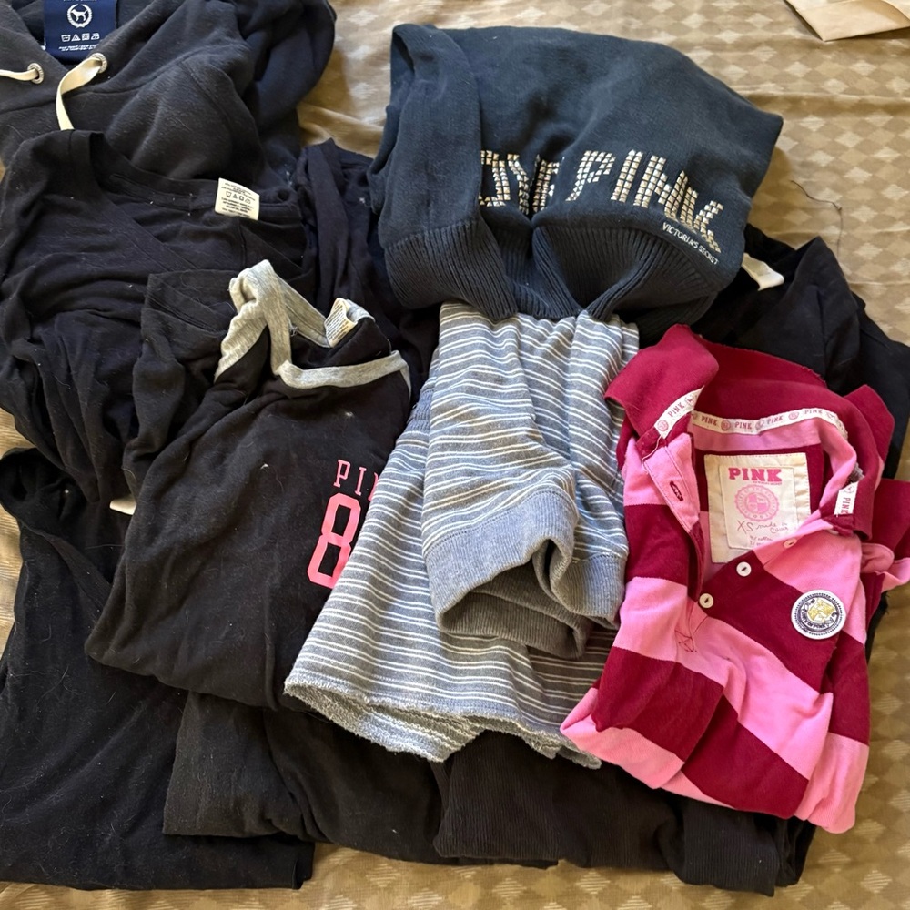 Victoria's Secret PINK Apparel Clothing Tee Bling Y2K XS/S Lot 10 Set